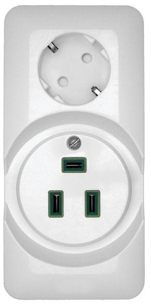 Розетка 2-м ОП Blanca / Прима 250В комбинир. для электроплиты 32А+силовая 16А (опт. упак.) бел. SE RA32-211R-B