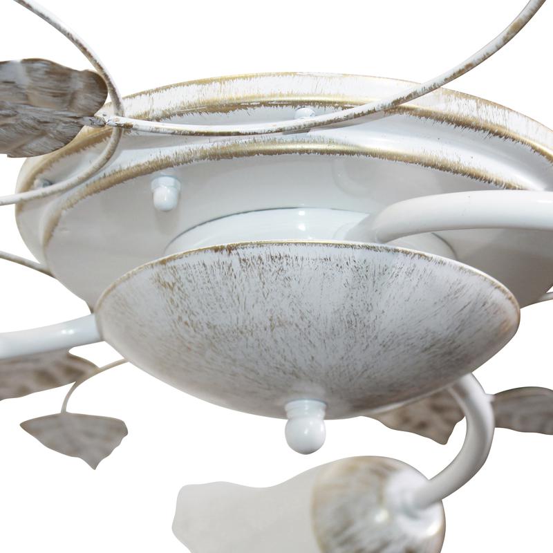 Светильник НПБ 01-3х60-111 (Плафон 62333) "Глория" 131 60Вт E14 IP20 бел./зол. (инд. упак.) Элетех 1005402940