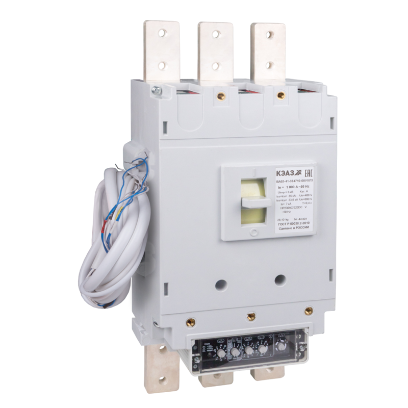 Выключатель автоматический 3п 1000А 135кА ВА53-41-301110 УХЛ3 690В AC КЭАЗ 279413