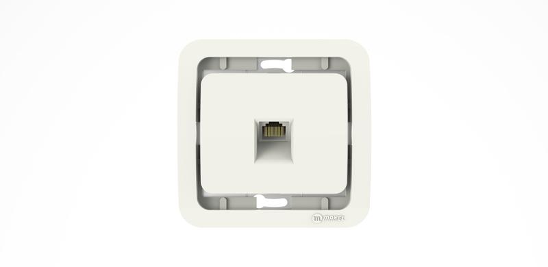 Розетка телефонная СП Mimoza TF без вставки евро стандарт бел. Makel 22014