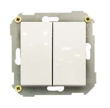 Выключатель 2-кл. СП Simon 34 10А IP20 механизм бел. Simon 34398-030