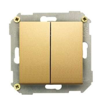 Выключатель 2-кл. СП Simon 34 10А IP20 механизм бронз. Simon 34398-036