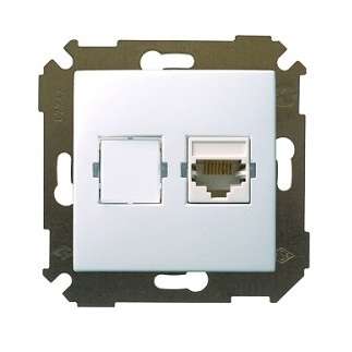Розетка компьютерная СП Simon34 RJ45 механизм бел. Simon 34598-030