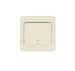 Выключатель 1-кл. СП Валери 10А IP20 с подсветкой сл. кость UNIVersal Б-В0121
