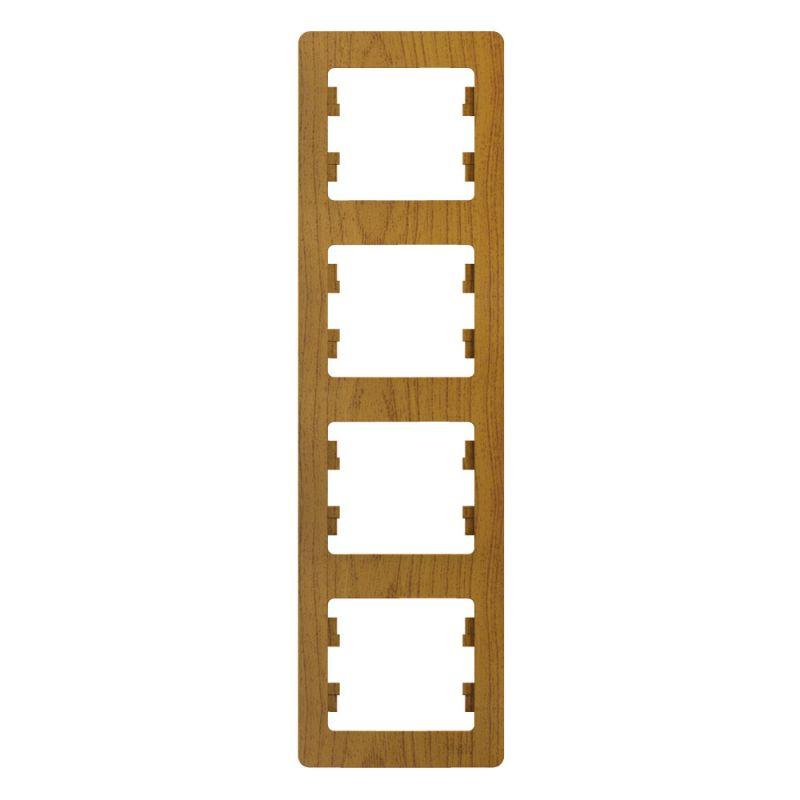 Рамка 4-м Glossa вертикал. дерево дуб SE GSL000508