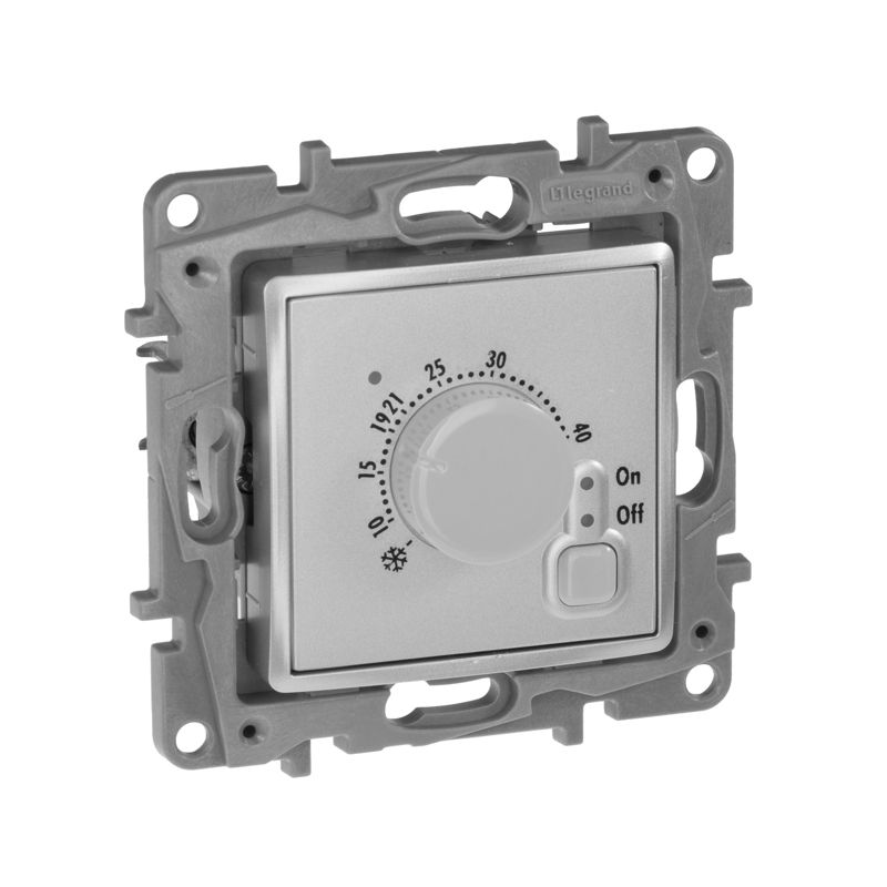 Механизм термостата СП Etika с внешн. датчиком для тепл. полов алюм. IEK 672430