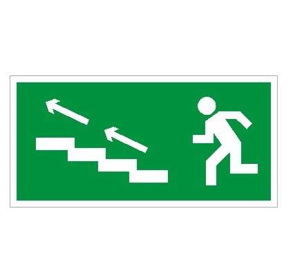 Пиктограмма "По лестнице вверх налево" ПЭУ 007 210х105 СТ 2501002300
