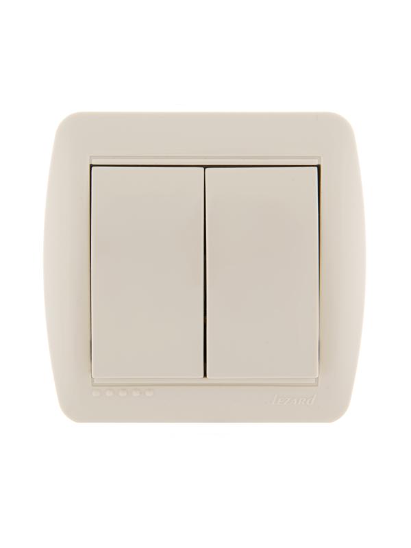 Выключатель 2-кл. ОП Demet 10А IP20 крем. LEZARD 711-0300-101