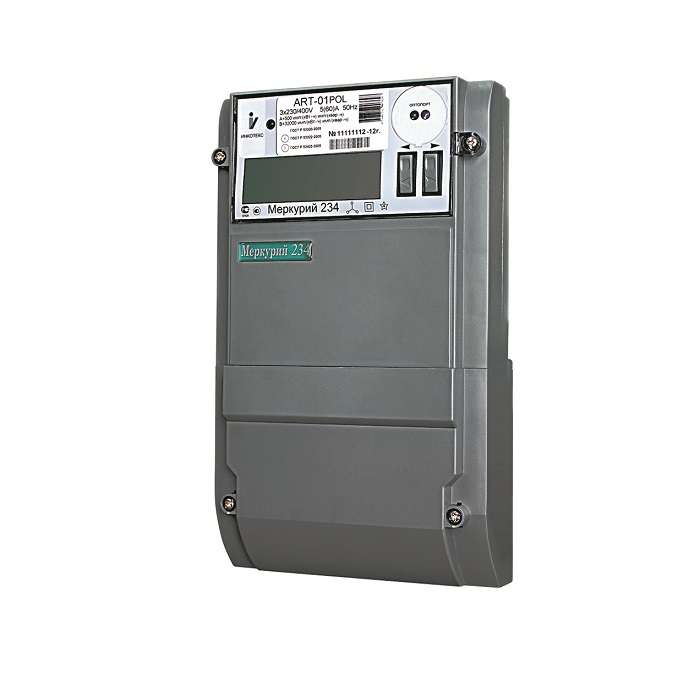 Счетчик Меркурий 234 ART-03 P 3ф 5-10А класс точн. 0.5S/1.0 многотариф. оптопорт RS-485 ЖКИ Екат. вр. Инкотекс М0000011434