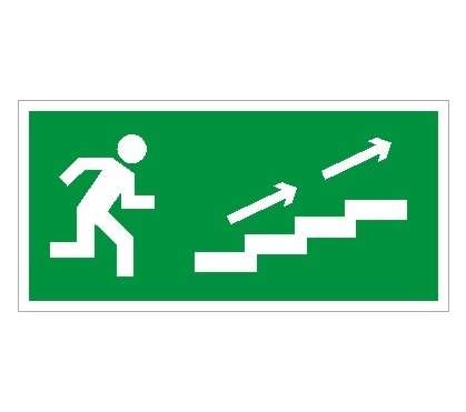 Пиктограмма "По лестнице вверх направо" ПЭУ 006 335х165 PC-L СТ 2502000910