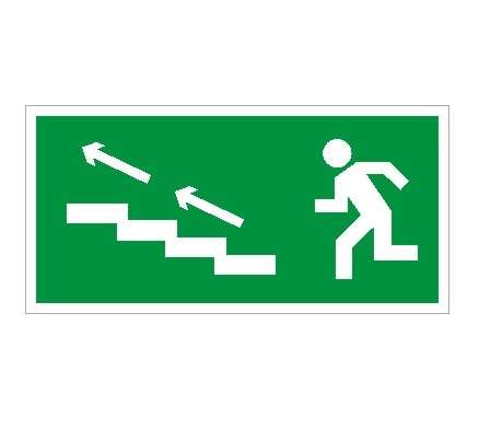 Пиктограмма "По лестнице вверх налево" ПЭУ 007 335х165 PC-L СТ 2502000920