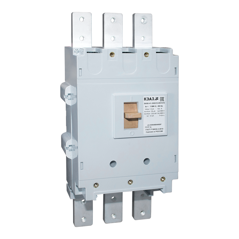Выключатель автоматический 3п 1000А 80кА ВА56-41-300010 1000А 690AC УХЛ3 КЭАЗ 293737