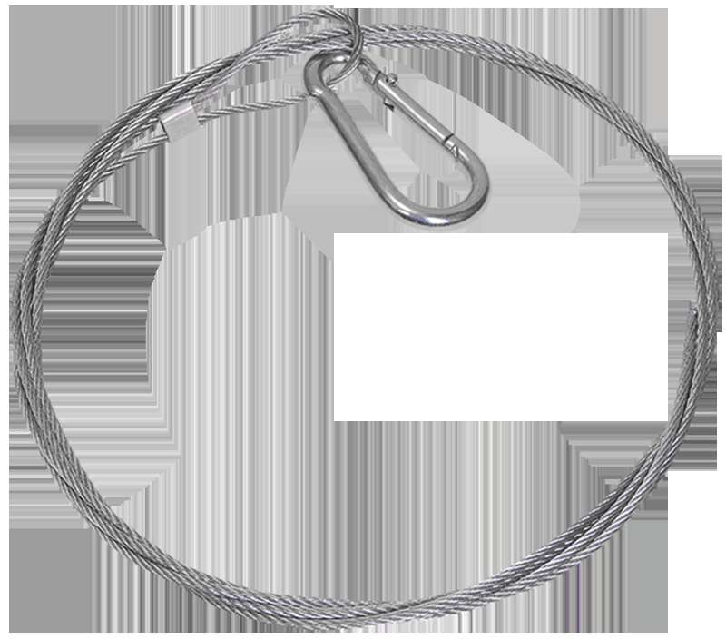 Трос стальной с карабином 5м IEK CLP1M-SRC-2-05