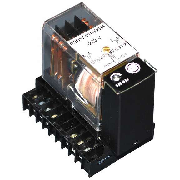 Реле промежуточное РЭП-37-131 220В DC 4/1 задн. присоед. ВНИИР A8120-77971482