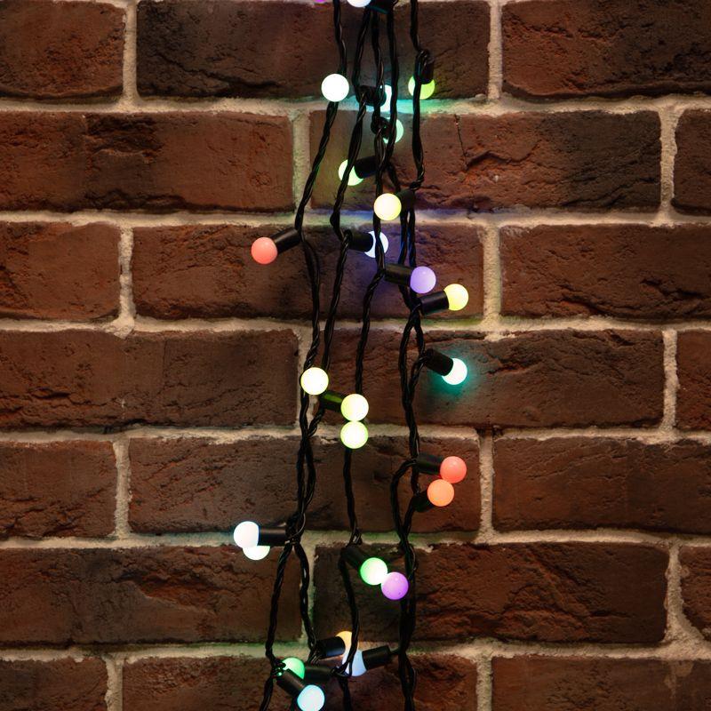 Гирлянда светодиодная "Мультишарики" 20м d17.5мм 200LED RGB 10Вт 24В IP65 провод ПВХ черн. Neon-Night 303-529