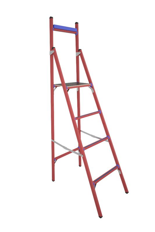 Стремянка диэлектрическая СВД-1.5 с вертикальной опорой стеклопластик. Антиток Д305051