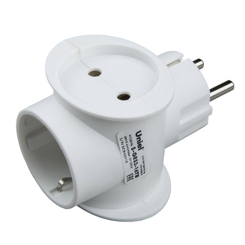 Разветвитель 3-м 16А IP20 S-GES3-16TB Uniel 06707