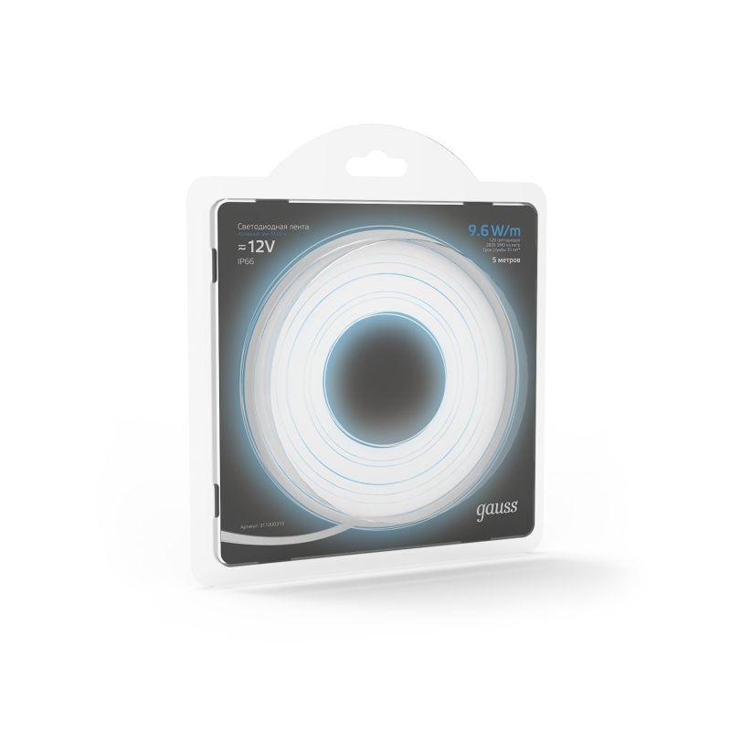 Лента светодиодная Black 2835/120-SMD 9.6Вт/м 6500К холод. бел. IP20 420лм/м 12В (блист.5м) GAUSS 311000310