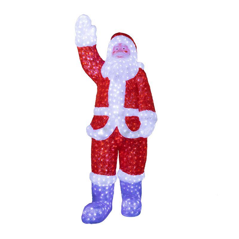 Фигура светодиодная акриловая "Санта Клаус" 130х210см 4400LED бел. 100Вт 24В IP65 понижающ. трансф. в компл. Neon-Night 513-182