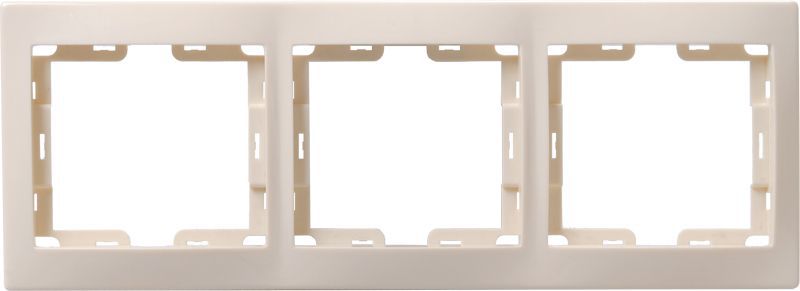 Рамка 3-м верт. Кварта РВ-3-ККм крем. GENERICA EMK31-K33-DM