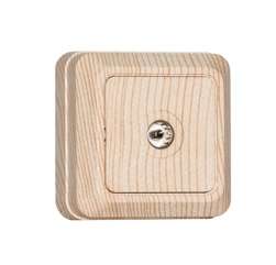 Розетка телевизионная TV 1-м ОП Олимп сосна UNIVersal 5560889