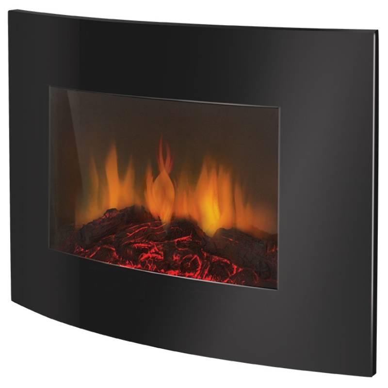 Электрокамин настенный 1800/55Вт дистанц. управл. закругл. форма дрова + камни звук. EFP/W-1150URLS Electrolux НС-1051189