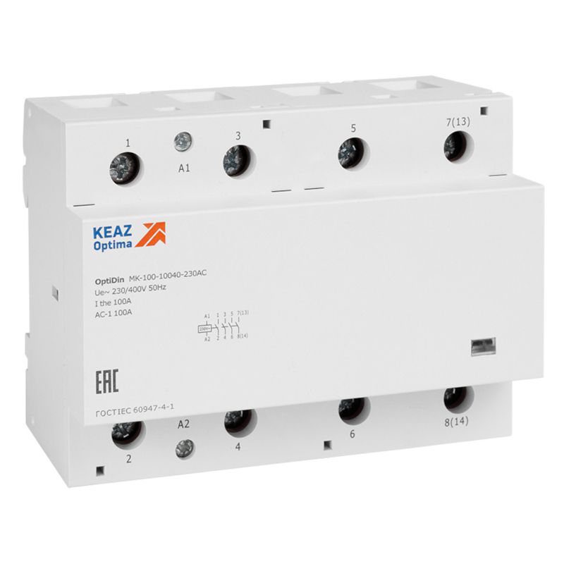 Контактор модульный OptiDin MK-100-8022-230AC КЭАЗ 321267