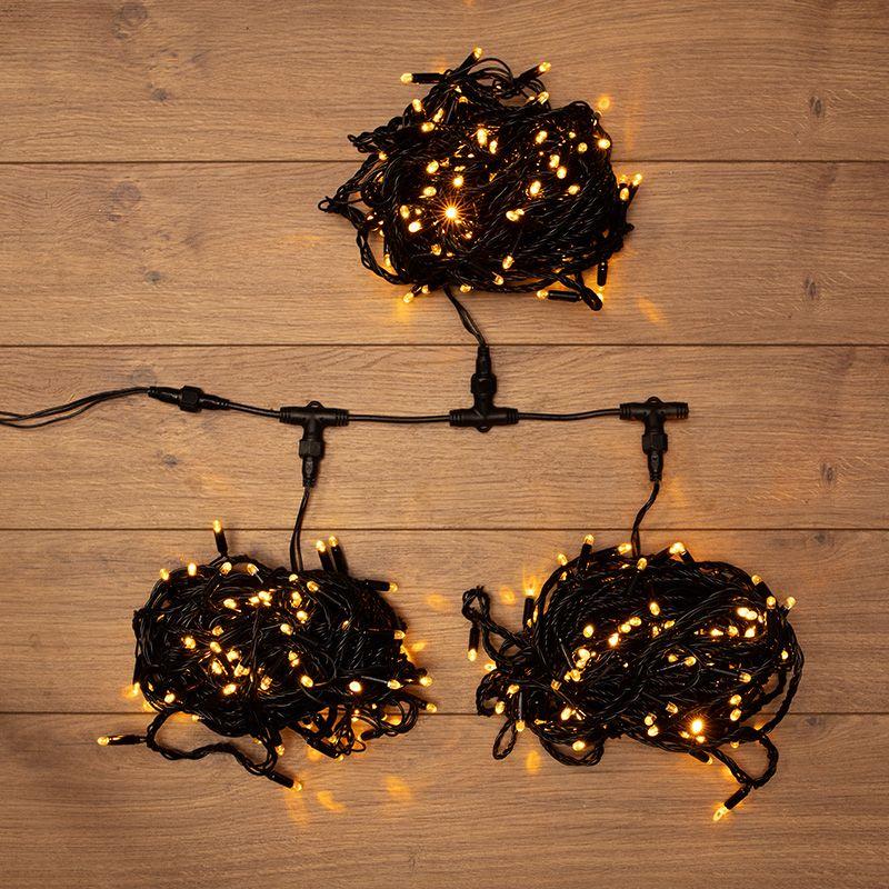 Гирлянда светодиодная "LED ClipLight" 3 нити х20м 399LED желт. 25Вт 24В IP65 свечение с динамикой с трансф. Neon-Night 323-301