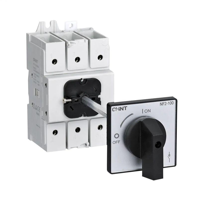 Выключатель-разъединитель NF2-80/3DOB выносная черн. прямая рукоятка упр. для установ. на дверь (R) CHINT 324138