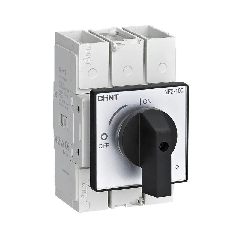 Выключатель-разъединитель NF2-100/3HB дверного монтажа черн. прямая ручка (R) CHINT 324141