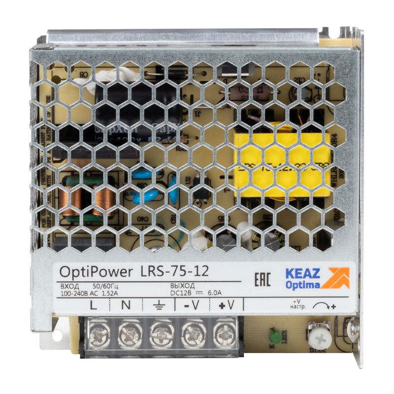 Блок питания панельный OptiPower LRS 75-12 6A КЭАЗ 328876