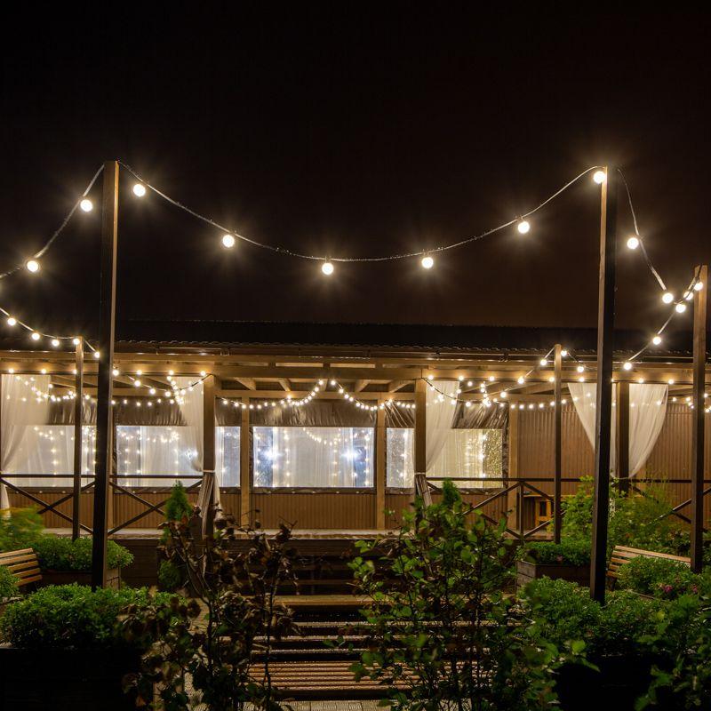 Гирлянда "Белт Лайт" 10м шаг 50см 20 патронов 550Вт IP44 провод каучук черн. Neon-Night 331-331