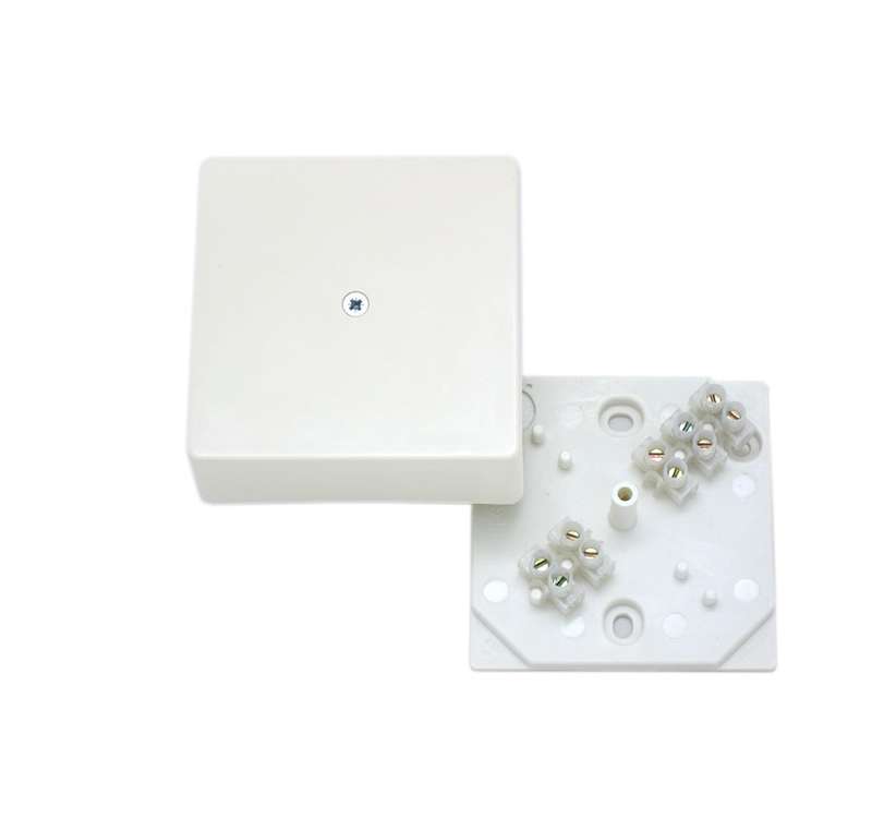 Коробка распределительная ОП 75х75х30мм с клемм. бел. HEGEL КРК2702-И