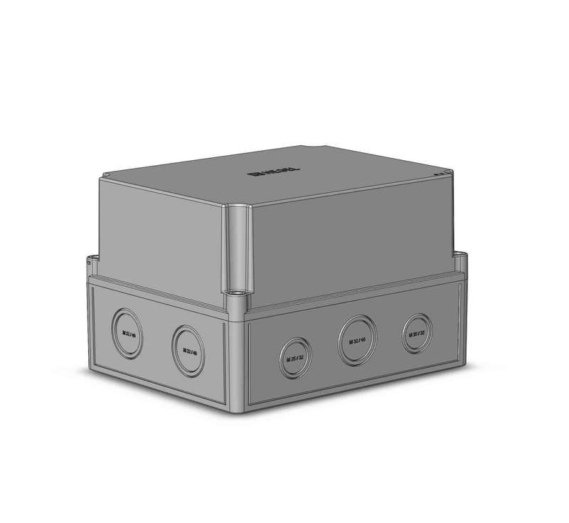 Коробка ПС высокая крышка сер. пуст. HEGEL КР2803-310