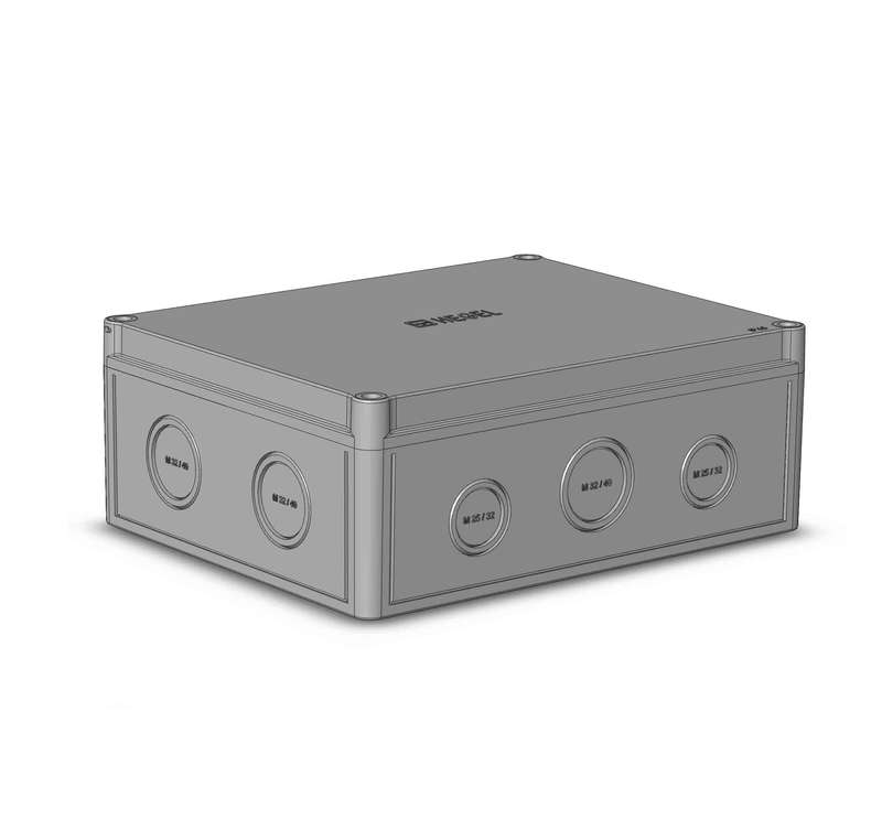 Коробка АБС низкая крышка сер. МП HEGEL КР2803-411