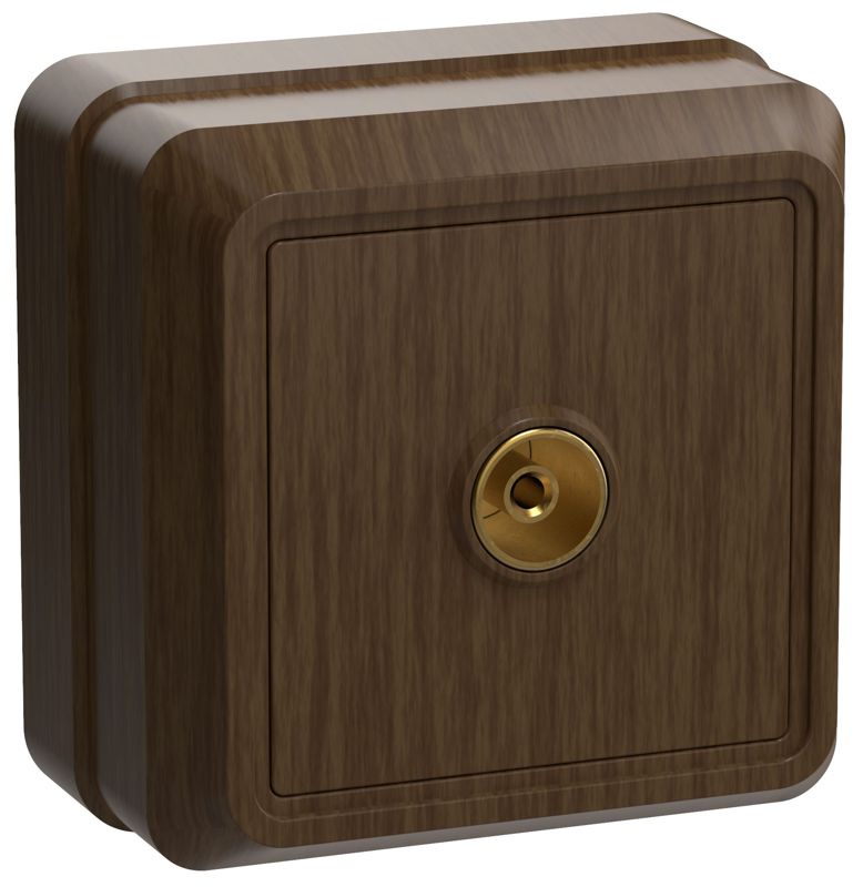 Розетка телевизионная TV 1-м ОП Октава IP20 РТВ20-ОД дуб GENERICA EAO10-K04-DC