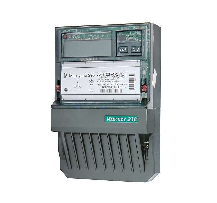 Счетчик Меркурий 230 ART-01 RN 3ф 5-60А класс точн. 1.0/2.0 многотариф. RS-485 CAN ЖКИ Якутск. вр. Инкотекс М0000051926