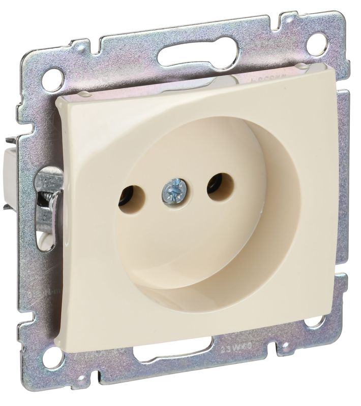 Розетка 1-м СП Valena 16А IP21 без заземл. на винтах механизм сл. кость IEK 774316