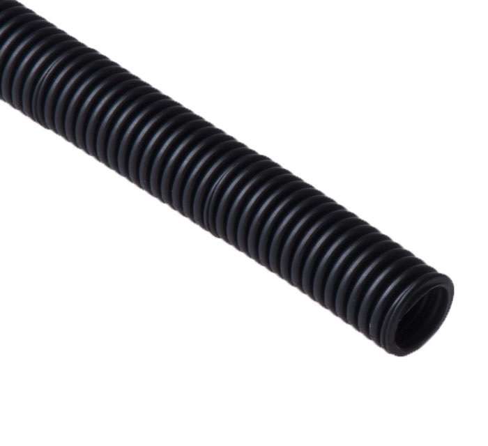 Труба гофрированная легкая d50мм без протяжки безгалоген. трудногорючая (FRHF) черн. (уп.15м) Ruvinil 65000