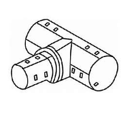 Тройник d160/110/160мм для дренаж. труб Ruvinil ТНДР-160/110/160
