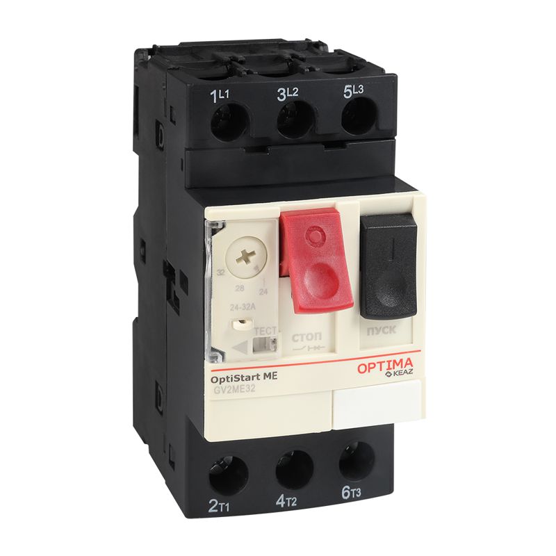Выключатель автоматический 3п 6.3А диапазон уставок 4…6.3А 100кА OptiStart ME GV2ME10 КЭАЗ 354814