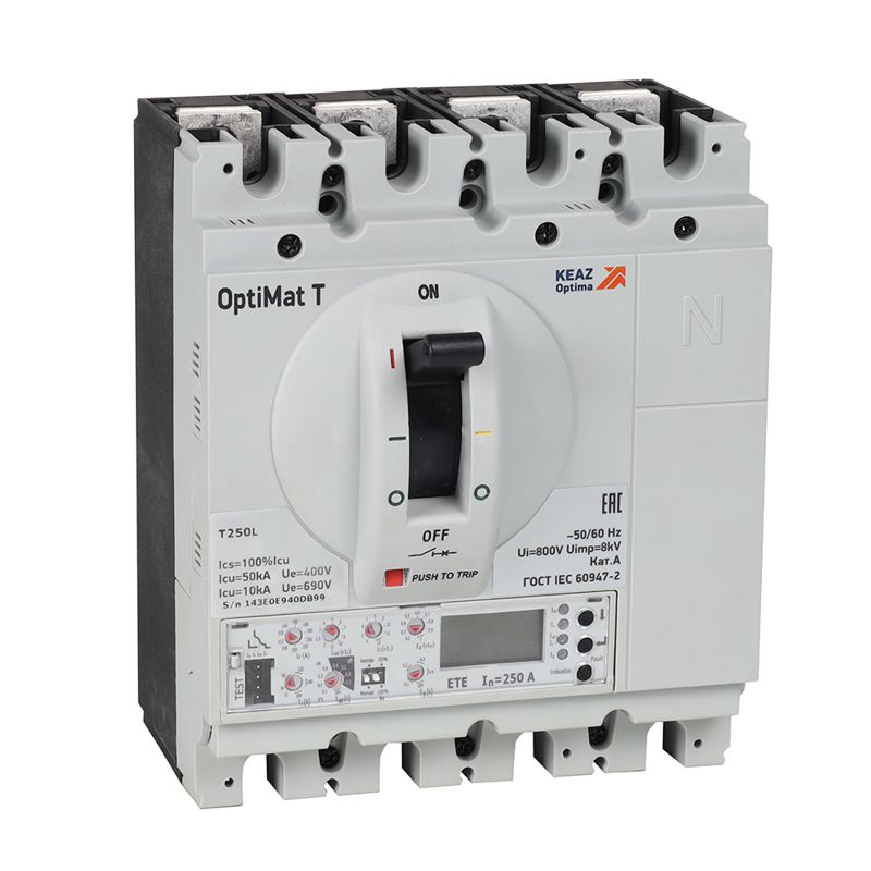Выключатель автоматический 3п 250А OptiMat T250L ETE КЭАЗ 355924