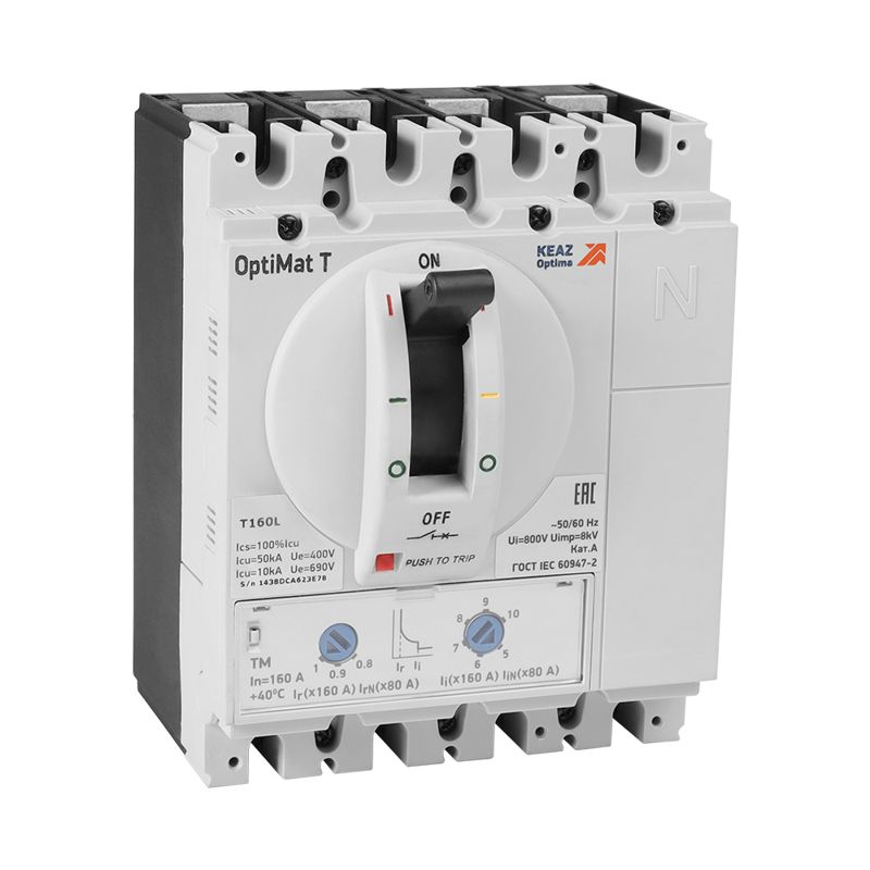 Выключатель автоматический 3п 160А OptiMat T160M TM КЭАЗ 355948