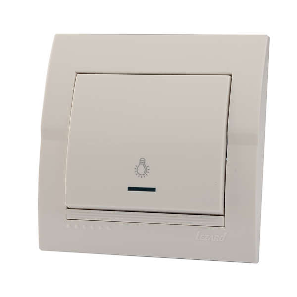 Кнопка таймера ОП Deriy с подсветкой бел. LEZARD 702-0202-113