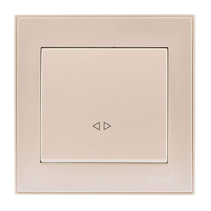 Выключатель 1-кл. СП Rain 10А IP20 жемчуж./бел. метал. LEZARD 703-3030-107