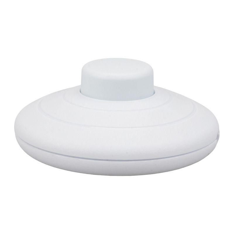 Выключатель-кнопка 250В 2А ON-OFF напольный для лампы бел. Rexant 36-3015