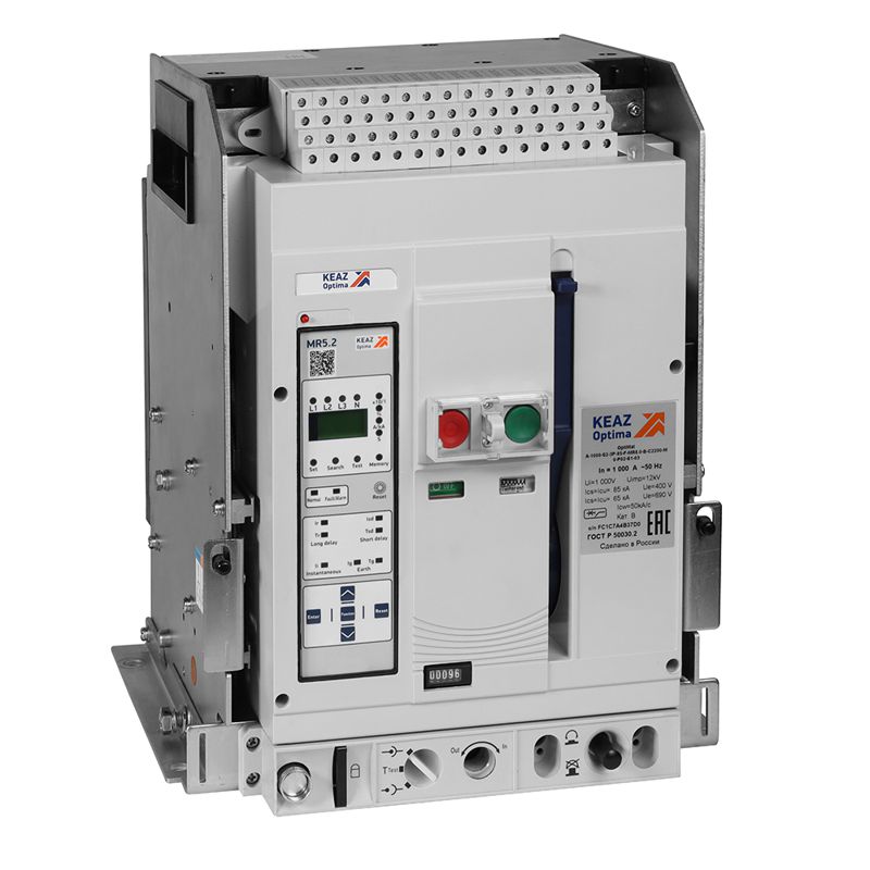 Выключатель автоматический 3п 1250А 50кА OptiMat A 1250 S1 3P 50 D MR5.2 B C2200 M2 P05 S2 06 КЭАЗ 366229