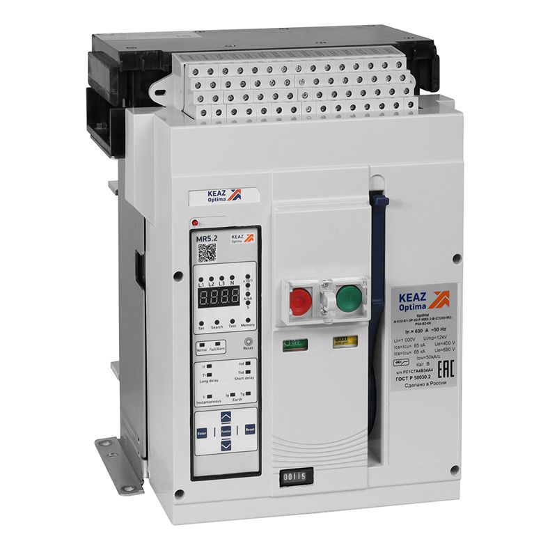 Выключатель автоматический 3п 1000А 50кА OptiMat A 1000 S1 3P 50 F MR5.2 B C2200 M2 P04 S2 06 КЭАЗ 366252