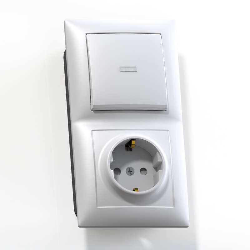 Блок СП БКВР-423 Селена (1-кл. выкл. и индик. + розетка с заземл. защ. шторки) бел. Кунцево 8213