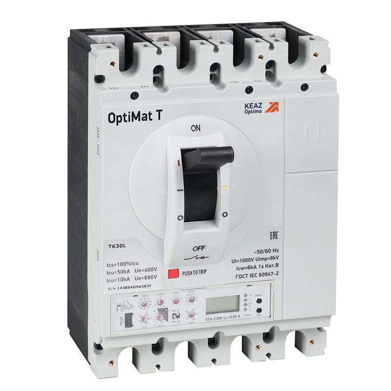 Выключатель автоматический 3п 100А OptiMat T400S ETA-COM КЭАЗ 373095
